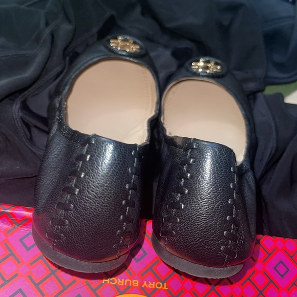 Tory Burch Allie Ballet Napa Leather Black US 9.5 - Picture 3 of 6